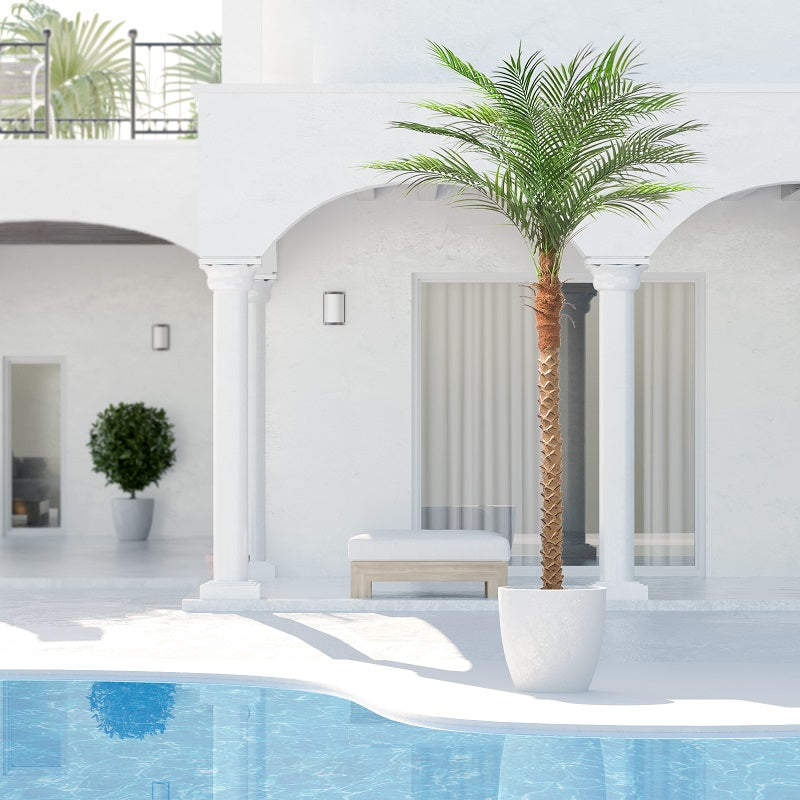 Summer home decor with artificial plants