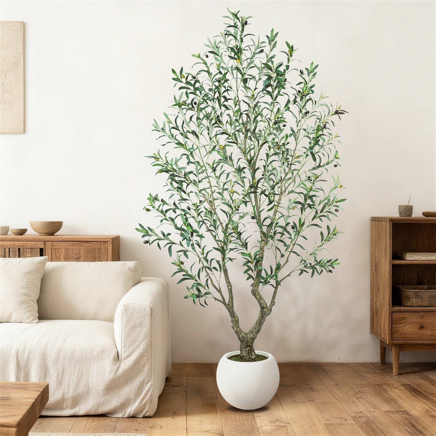 Artificial olive tree for living room decor