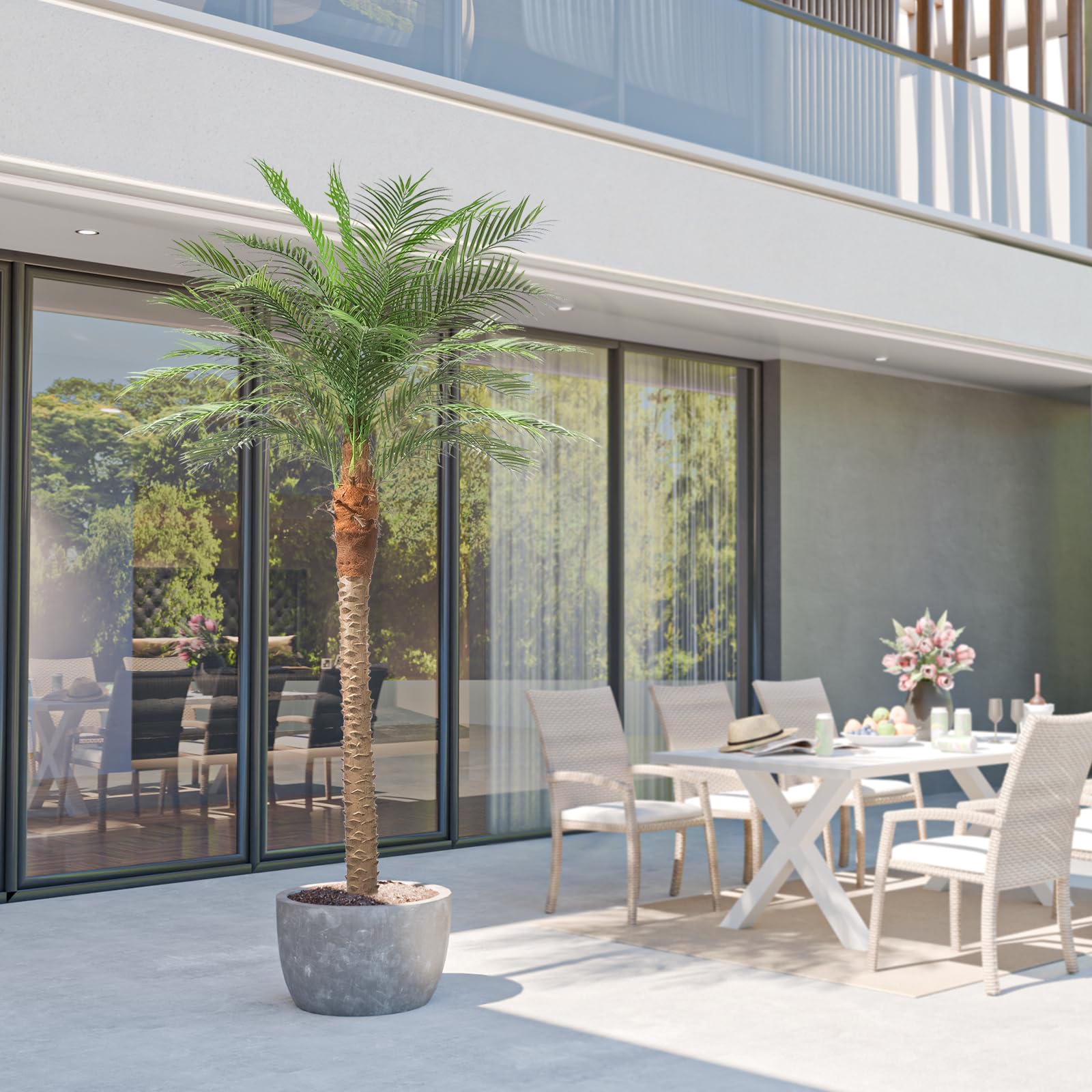 Artificial palm tree for modern living space