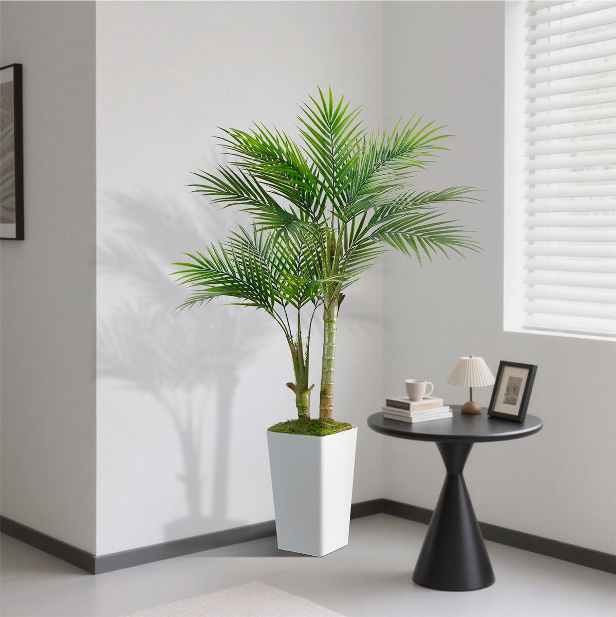Vitalismo's Artificial Palm Tree: UV-resistant PE leaves & all-weather durability. Lifelike design for indoor/outdoor decor. Zero maintenance - perfect for homes, offices&resorts.