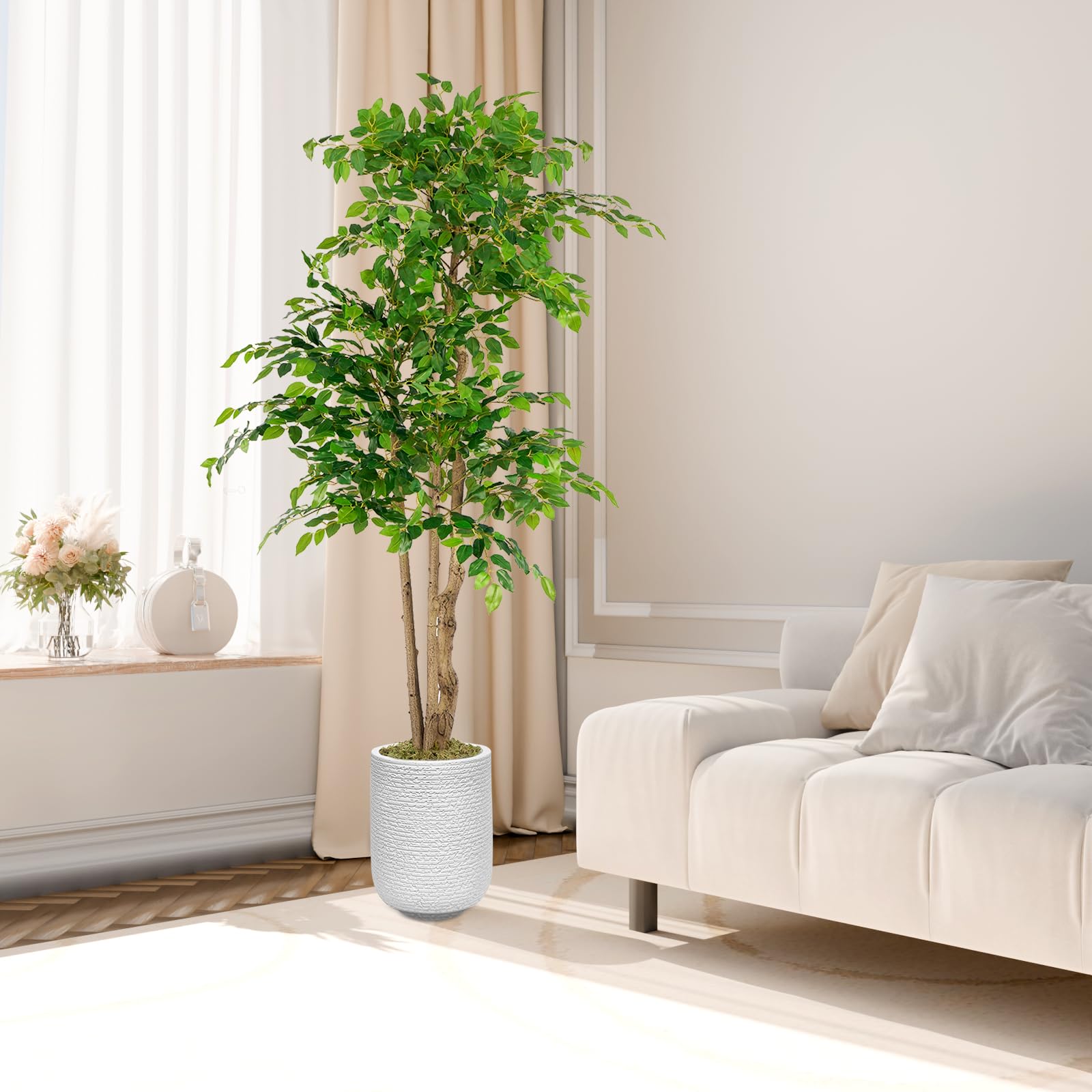 Vitalismoplants' Artificial Ficus trees are not only lush and realistic, but also beautifully shaped, making them very popular.