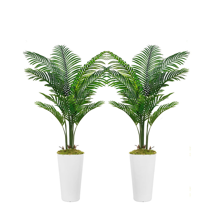 5' Artificial Palm Tree with White Pot