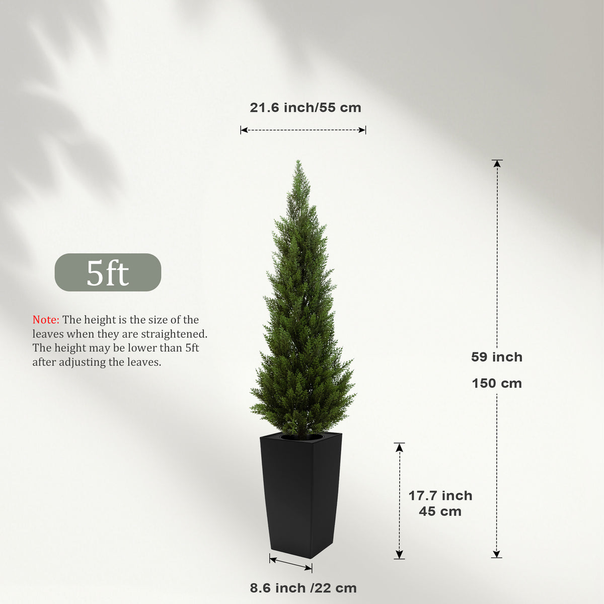 #Size_4'(48 In)+Black Pot(12 In) #Quantity_2 Trees (2 Trees + 2 Pots)