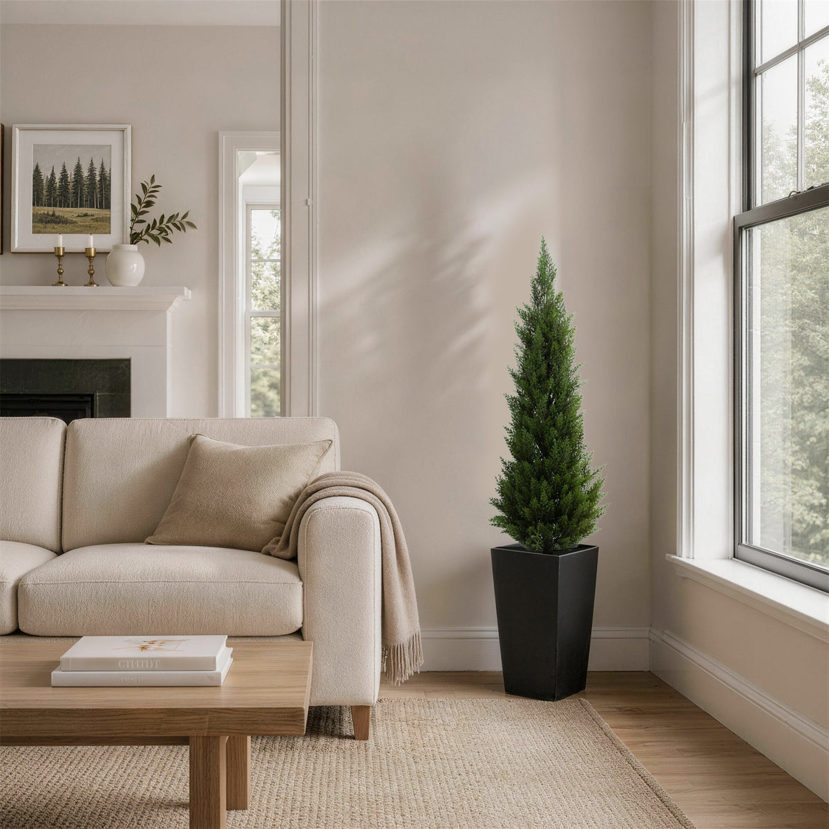 #Size_4'(48 In)+Black Pot(16 In) #Quantity_1 Tree