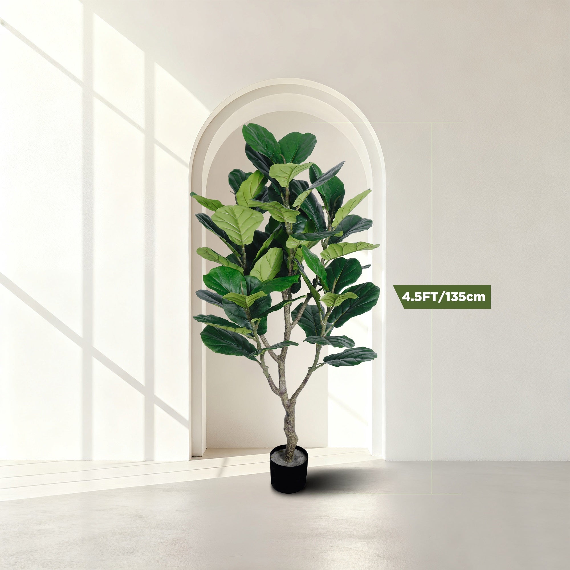 4.5' Artificial Ficus Lyrata Fiddle Leaf