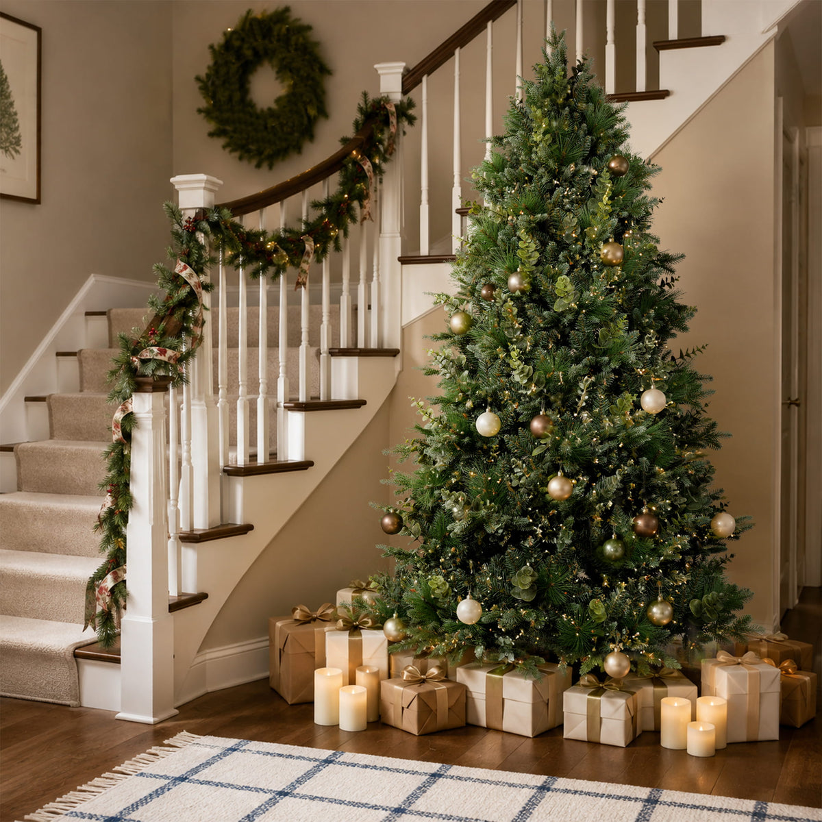 7FT Mixed Foliage Artificial Christmas Tree