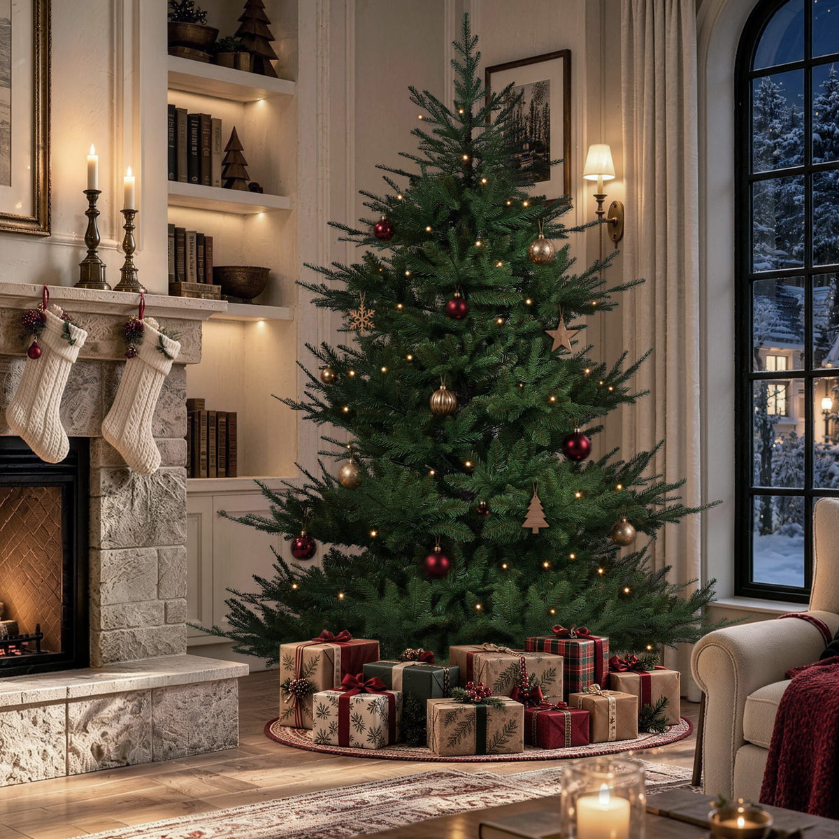 7 FT Realistic Artificial Fir Christmas Tree