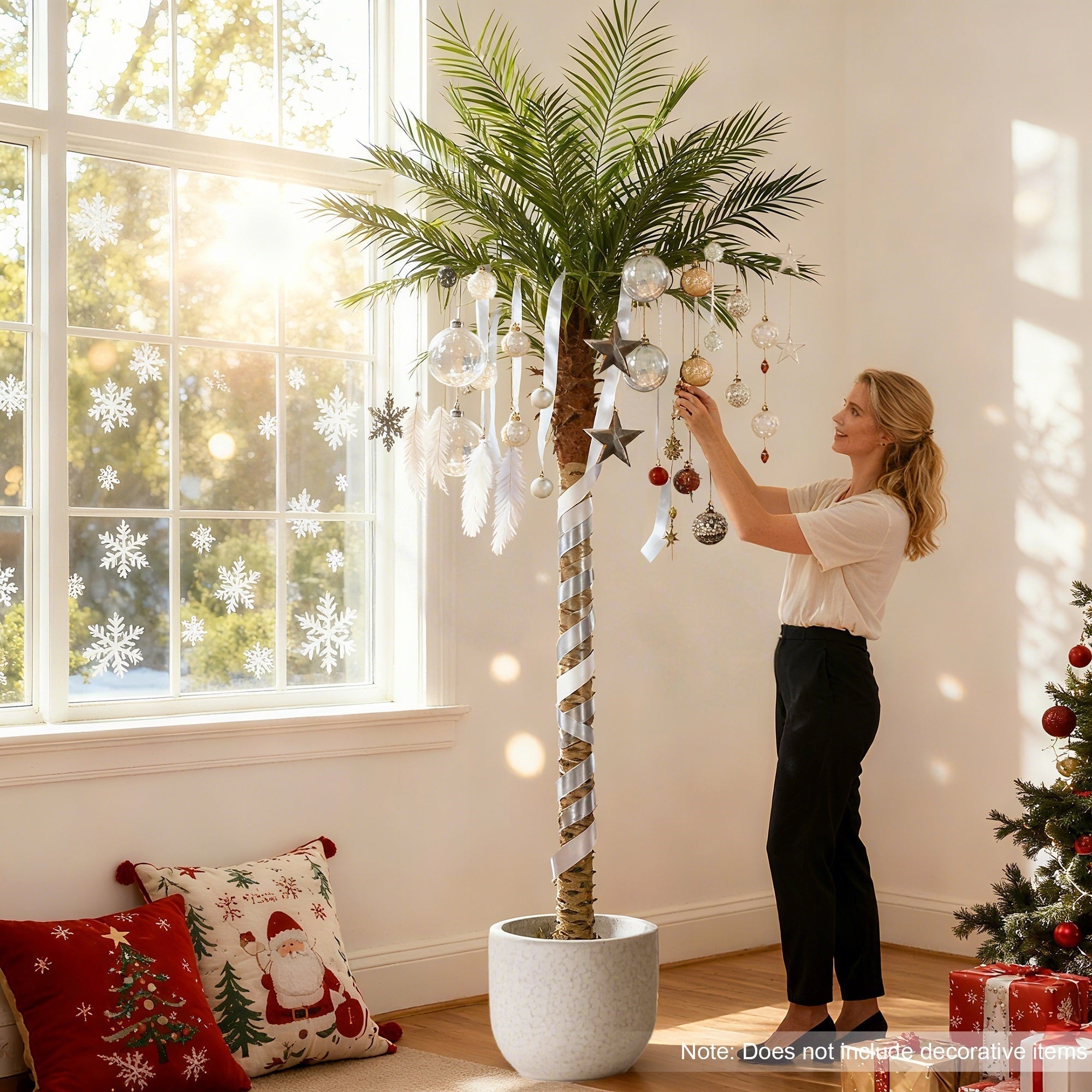 Thanksgiving and Christmas faux greenery decor