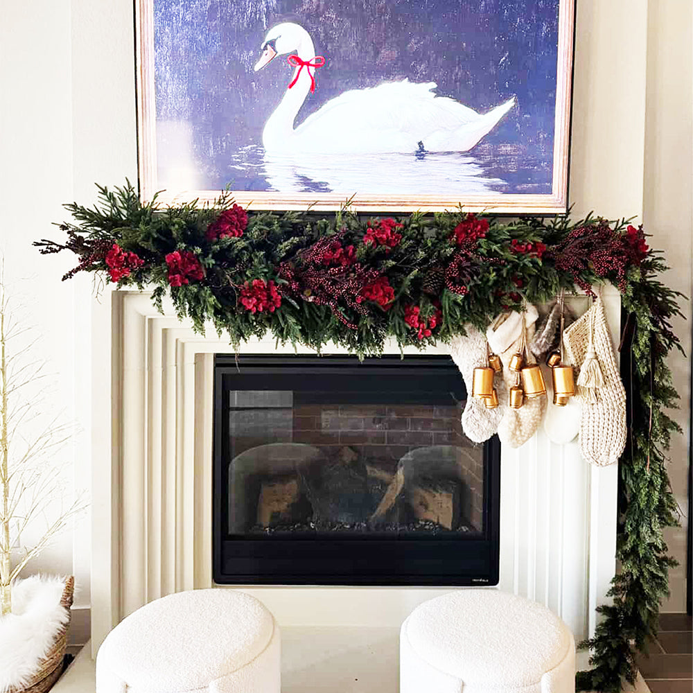 Artificial Christmas greenery for holiday home decor