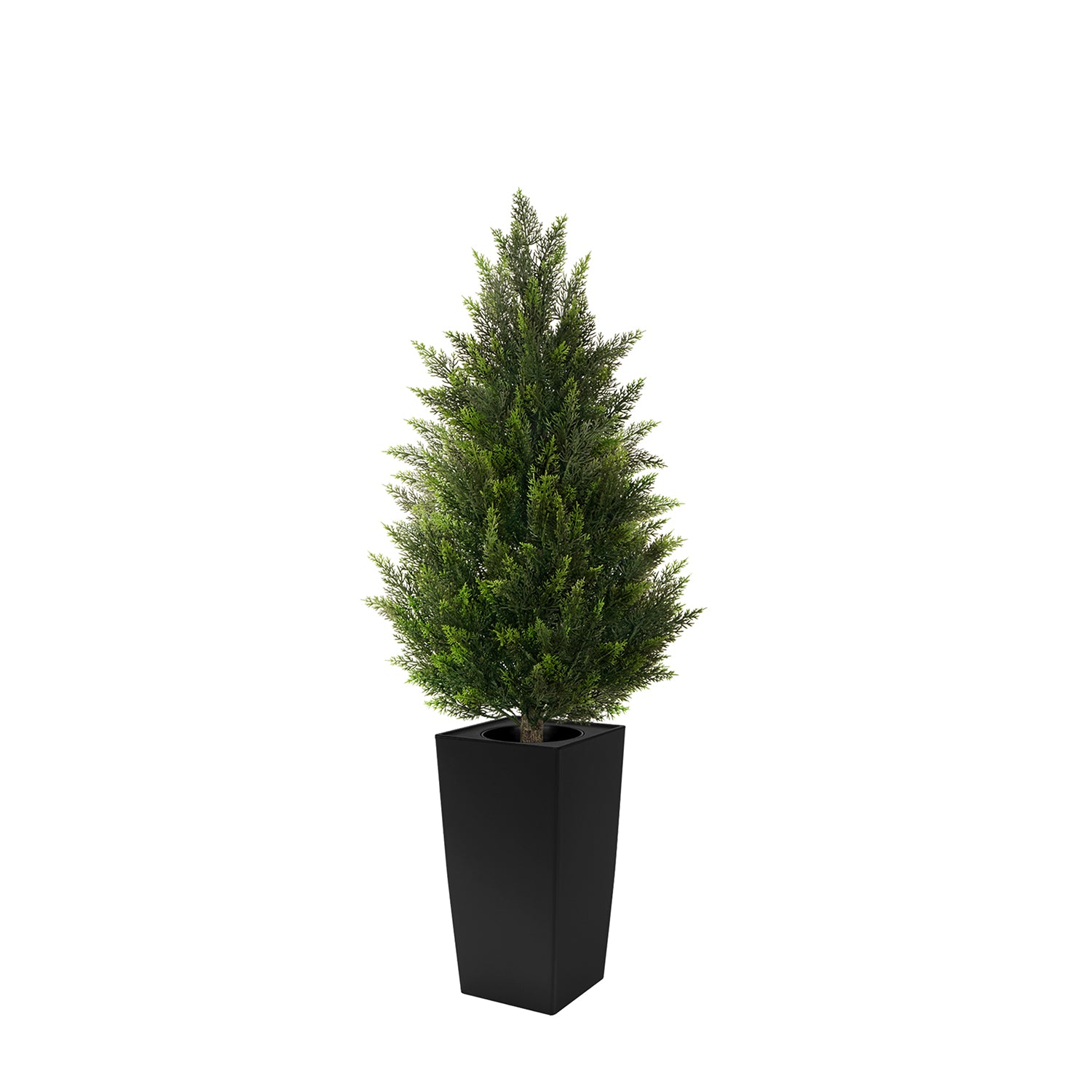 3'-4' Artificial Cedar Tree with Black Pot