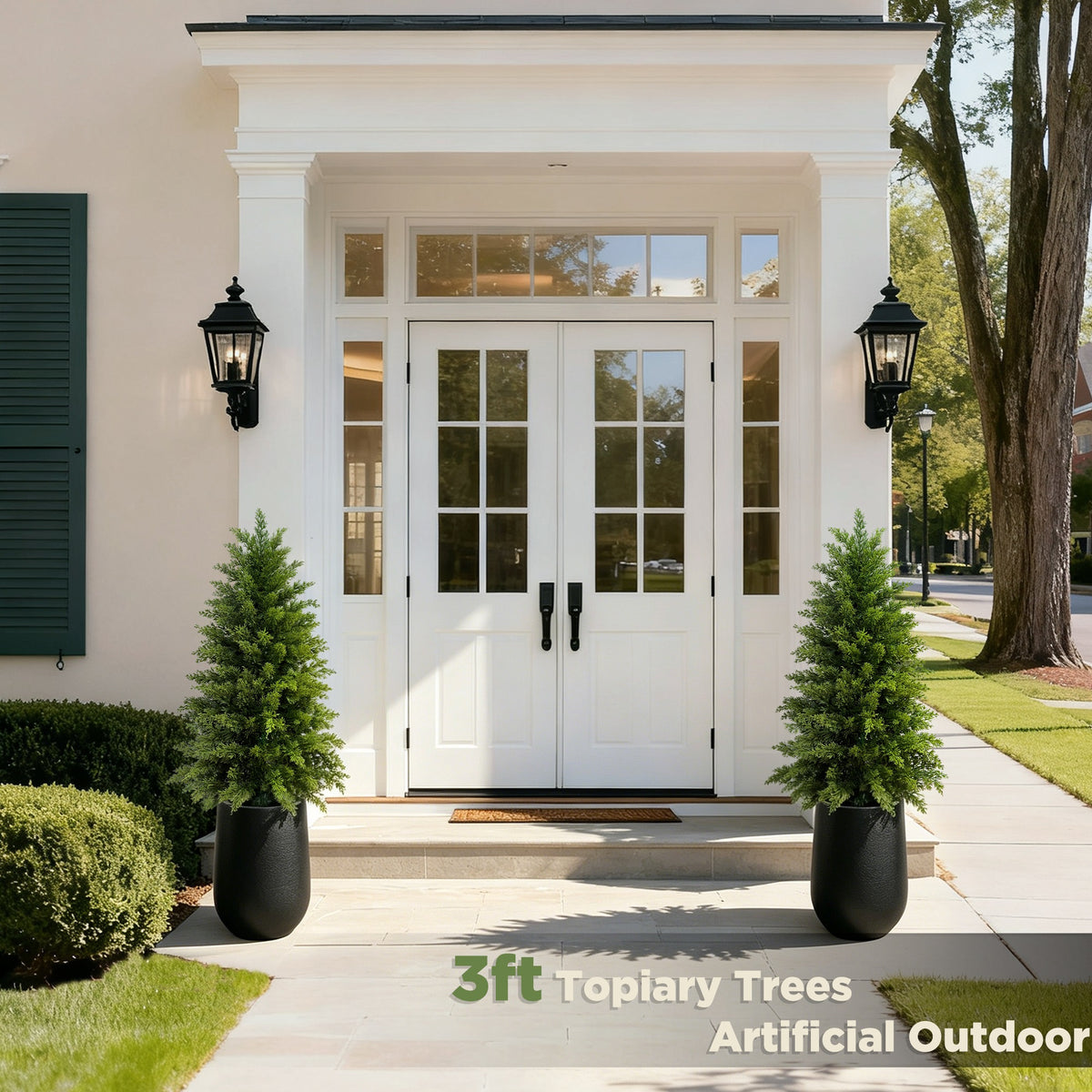 3.9' Artificial Soft-Touch Cypress & Cedar Tree with Rounded Pot