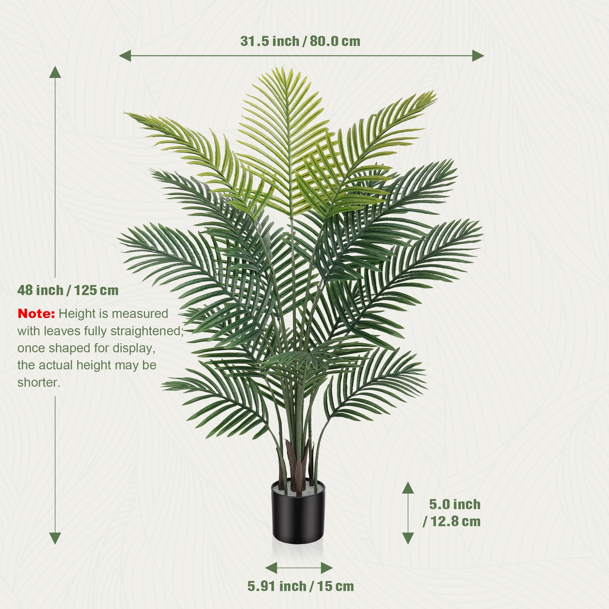 4'-5'-6' Artificial Paradise Palm Tree