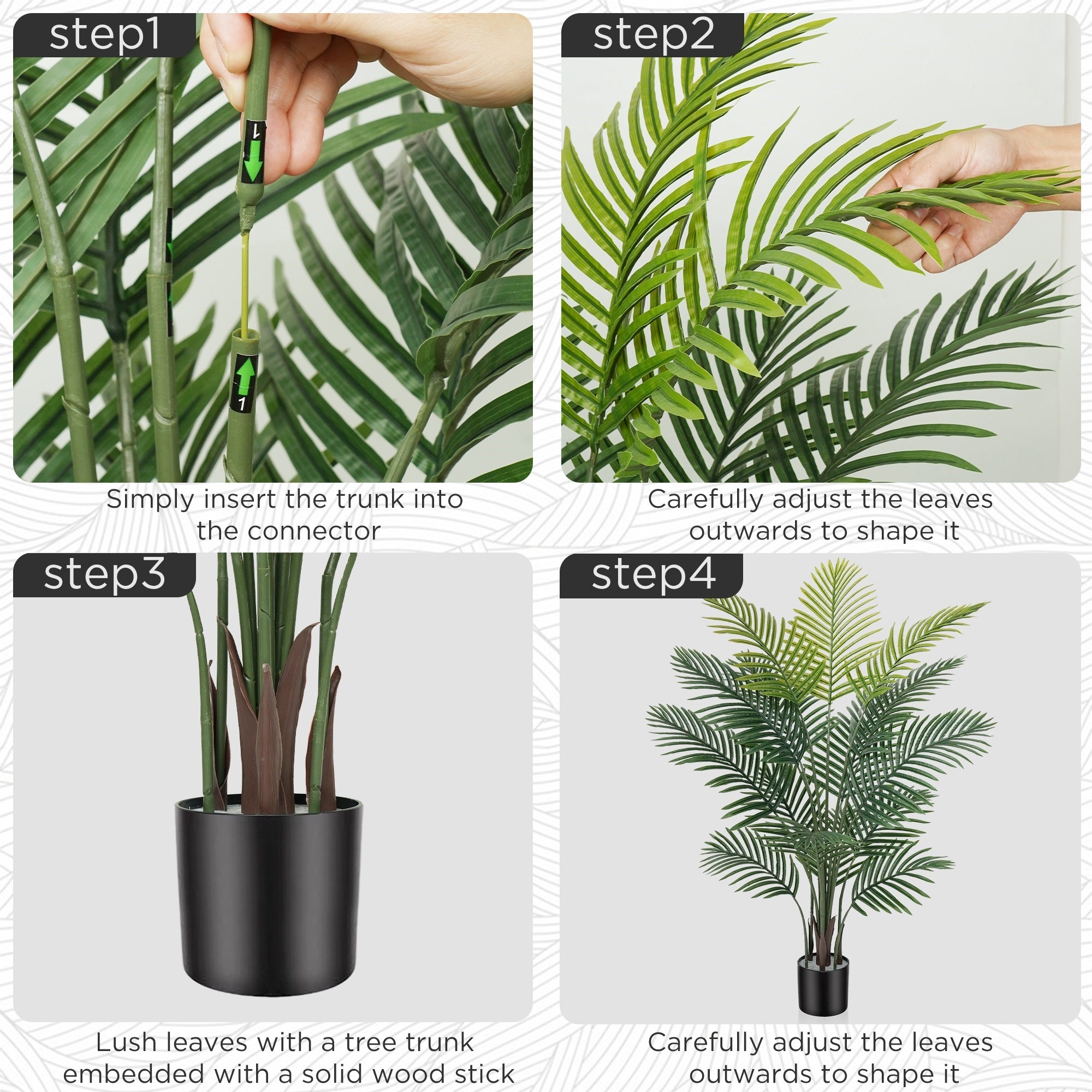 4'-5'-6' Artificial Paradise Palm Tree