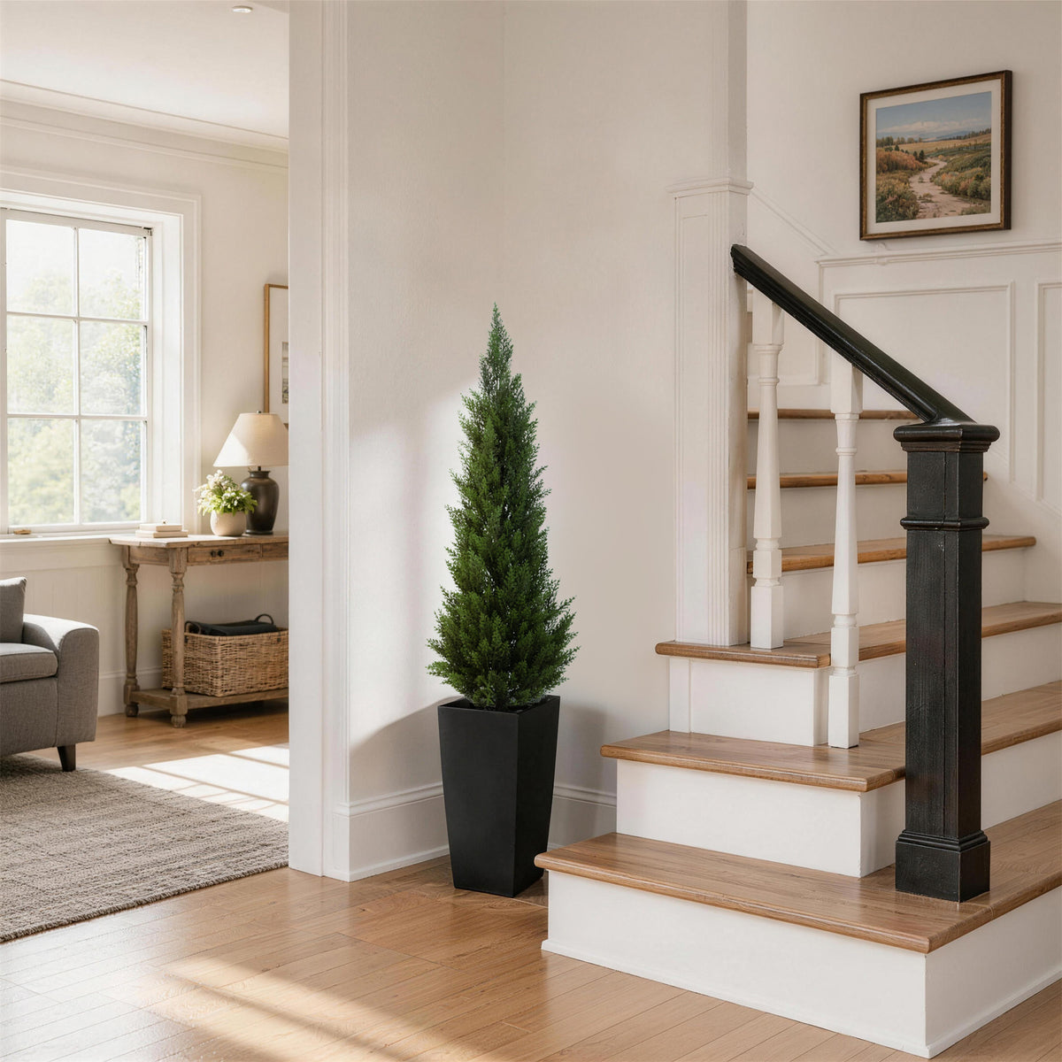 #Size_4'(48 In)+Black Pot(12 In) #Quantity_1 Tree (1 Tree + 1 Pot)