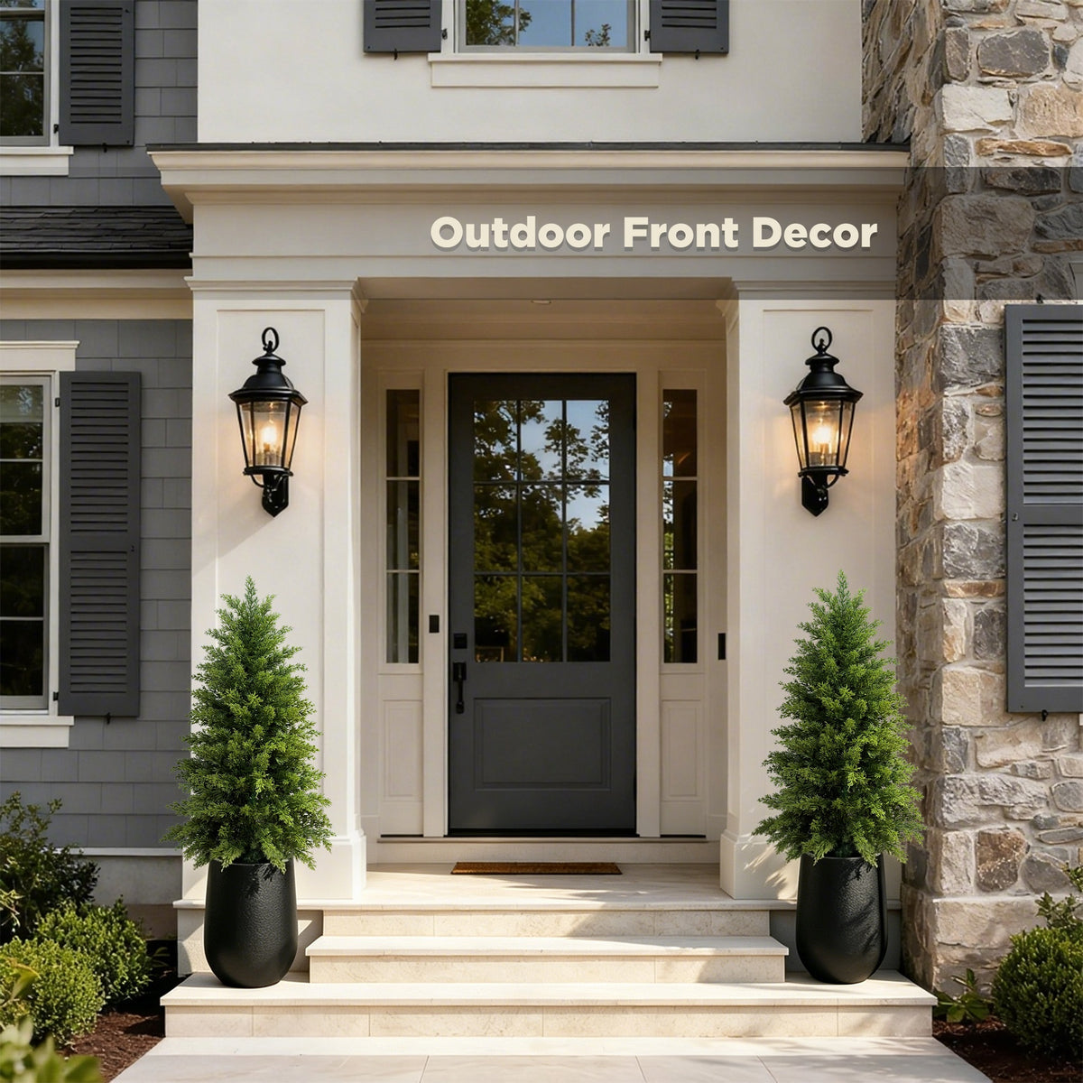 3.9' Artificial Soft-Touch Cypress & Cedar Tree with Rounded Pot