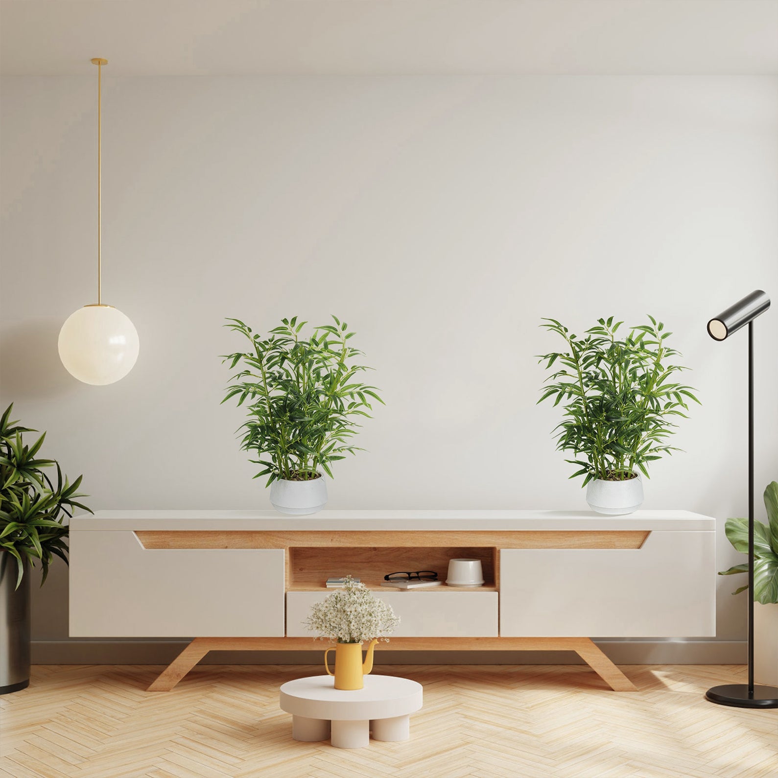 1.5' Artificial Bamboo Plant for Office Desk Decor