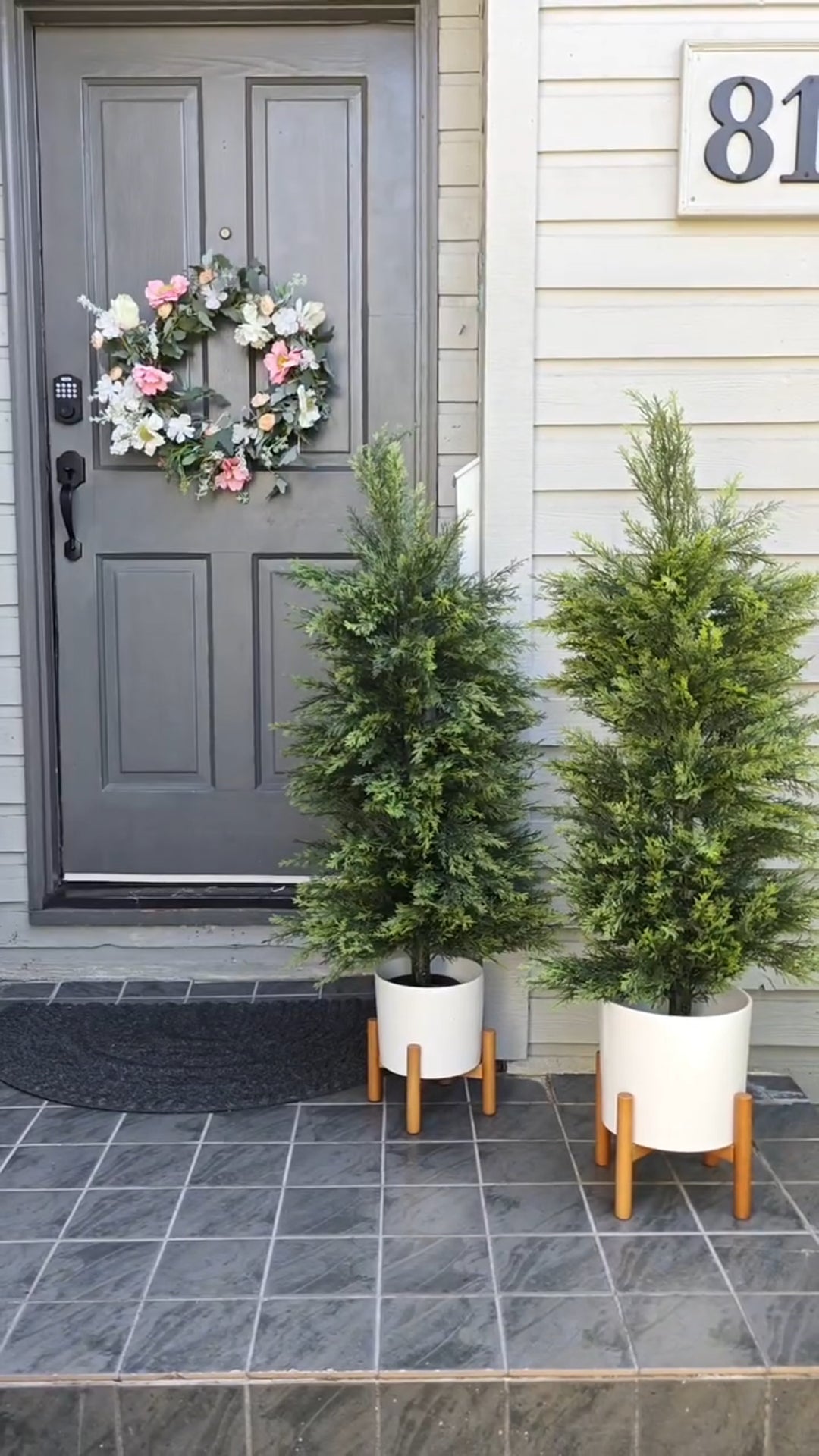 Artificial plant styled in a real home