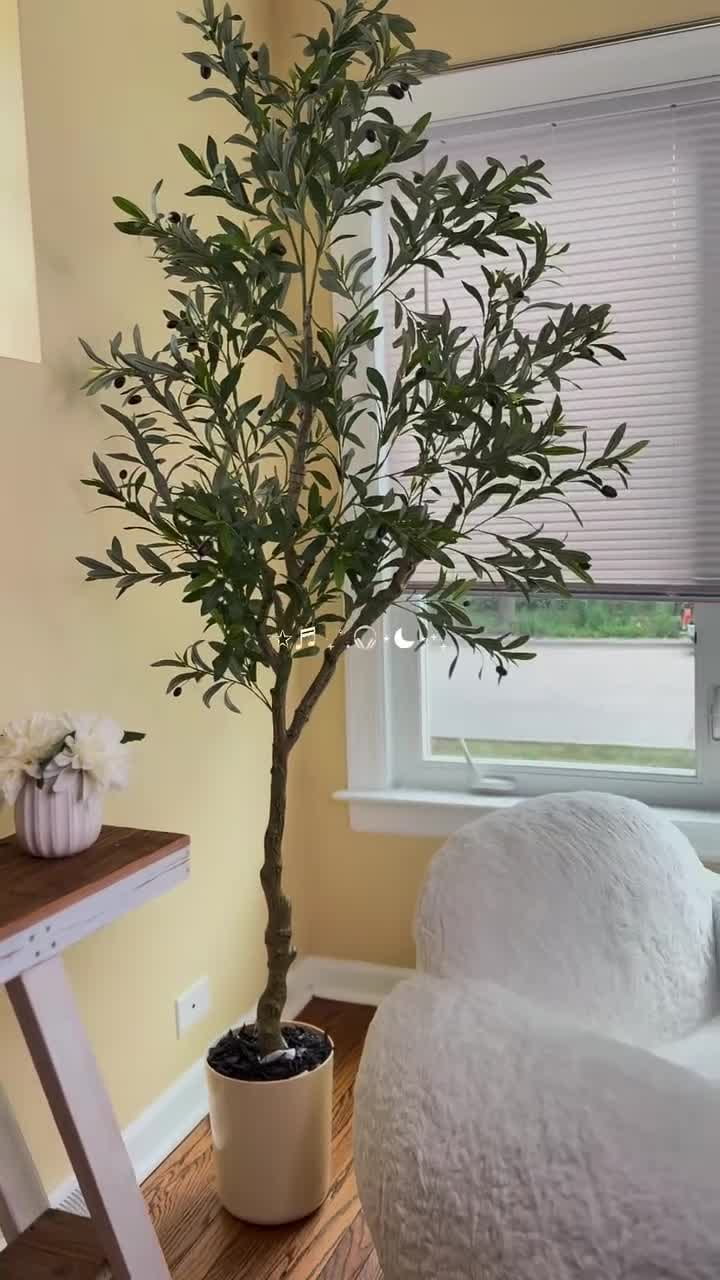 Artificial plant styled in a real home