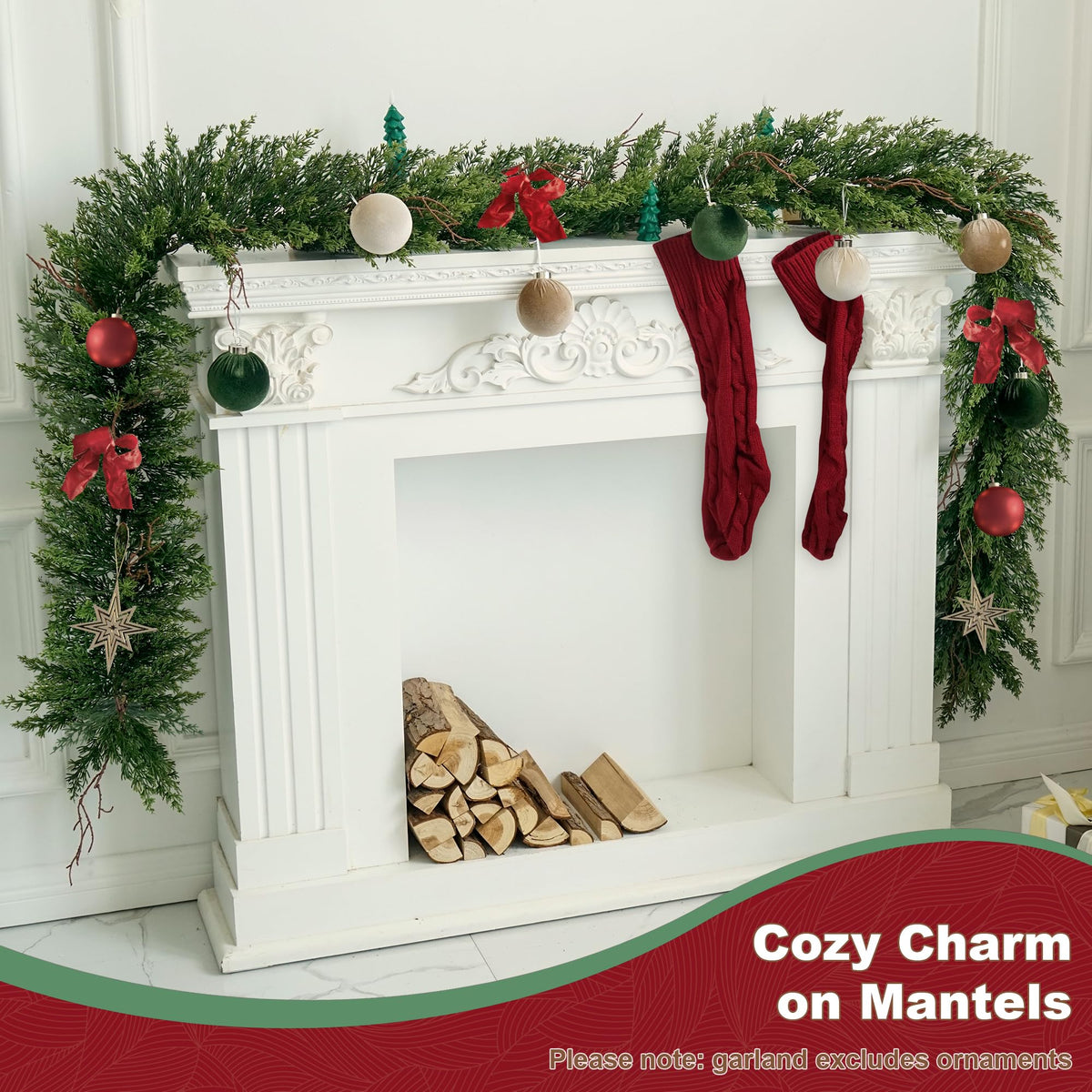 6'-12' Natural Touch Cypress Garland(Soft Branches)