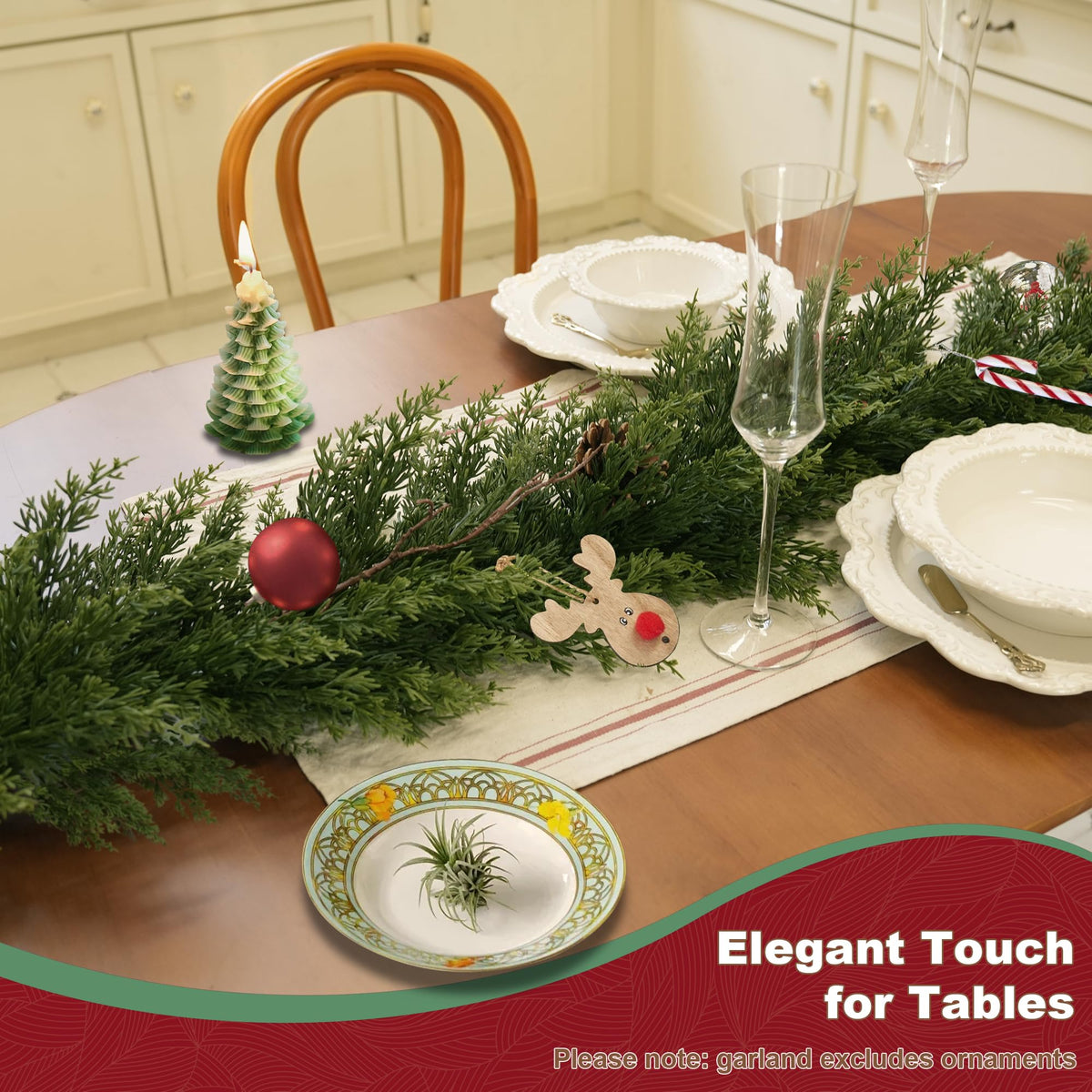 6'-12' Natural Touch Cypress Garland(Soft Branches)