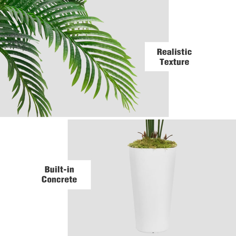 5' Artificial Palm Tree with White Pot