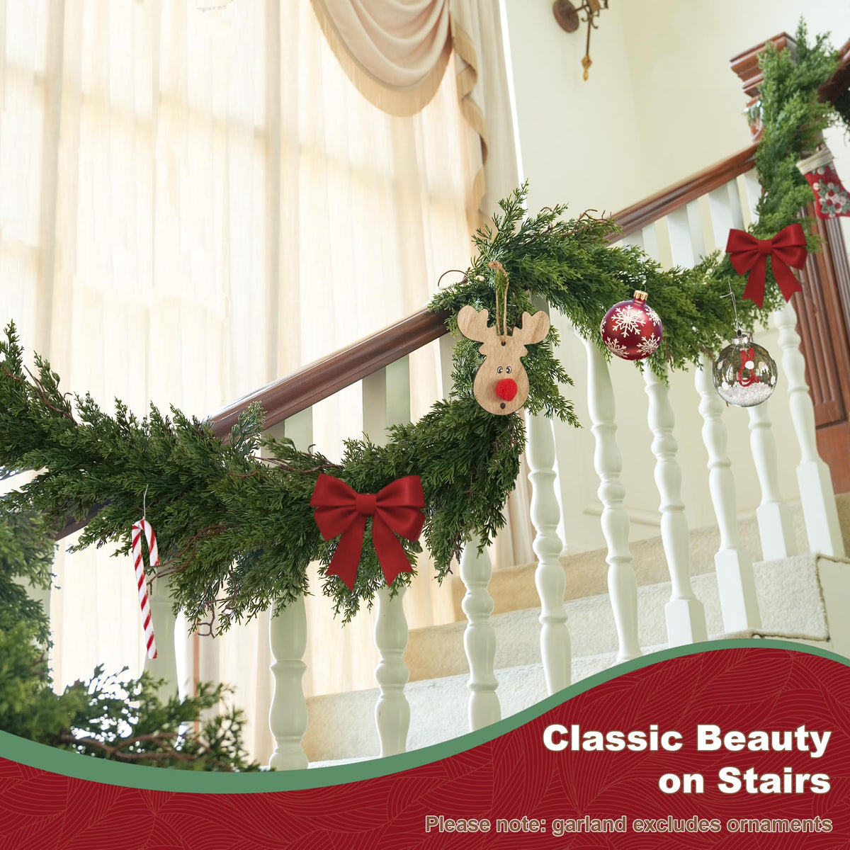 6'-12' Natural Touch Cypress Garland(Soft Branches)