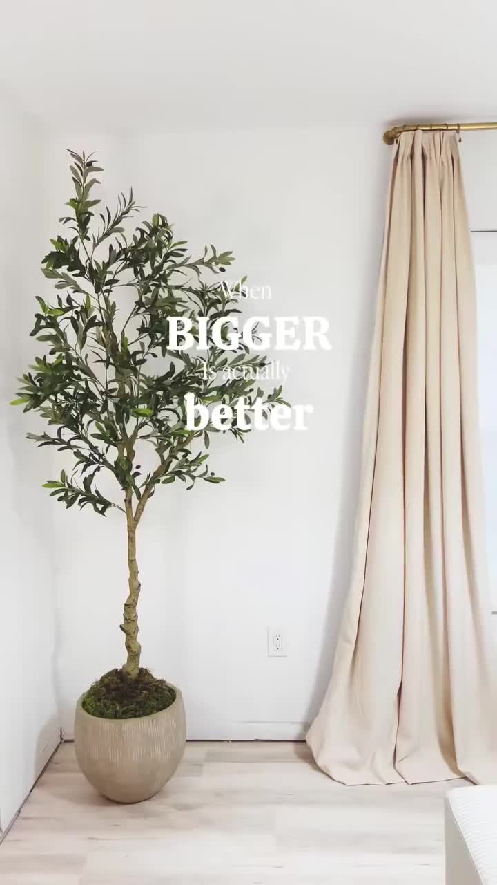 Artificial plant styled in a real home