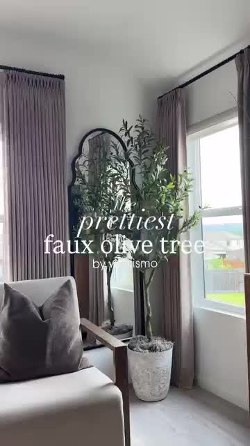 Artificial plant styled in a real home