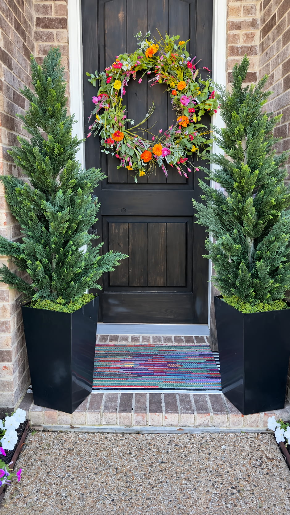 Artificial plant styled in a real home