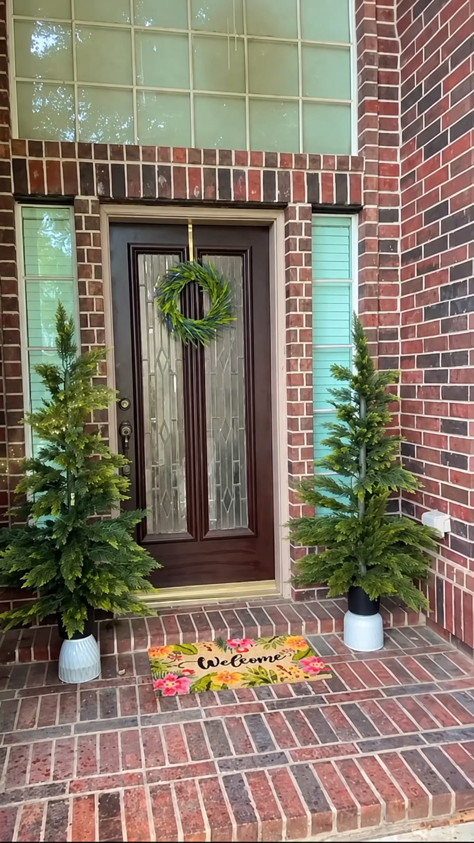 Artificial plant styled in a real home