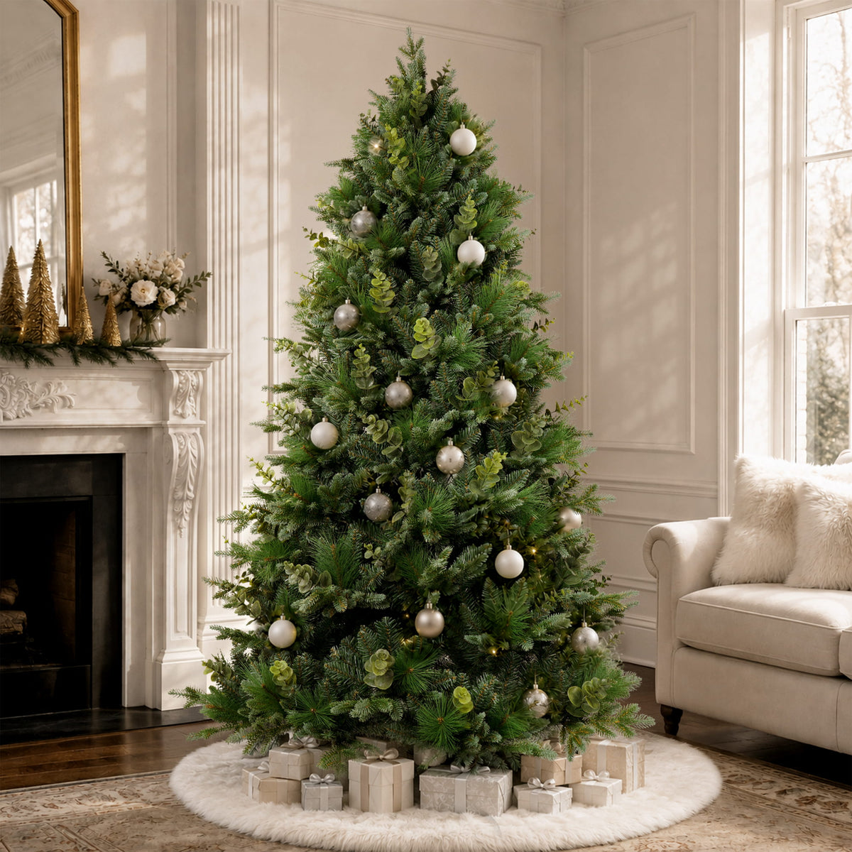 7FT Mixed Foliage Artificial Christmas Tree