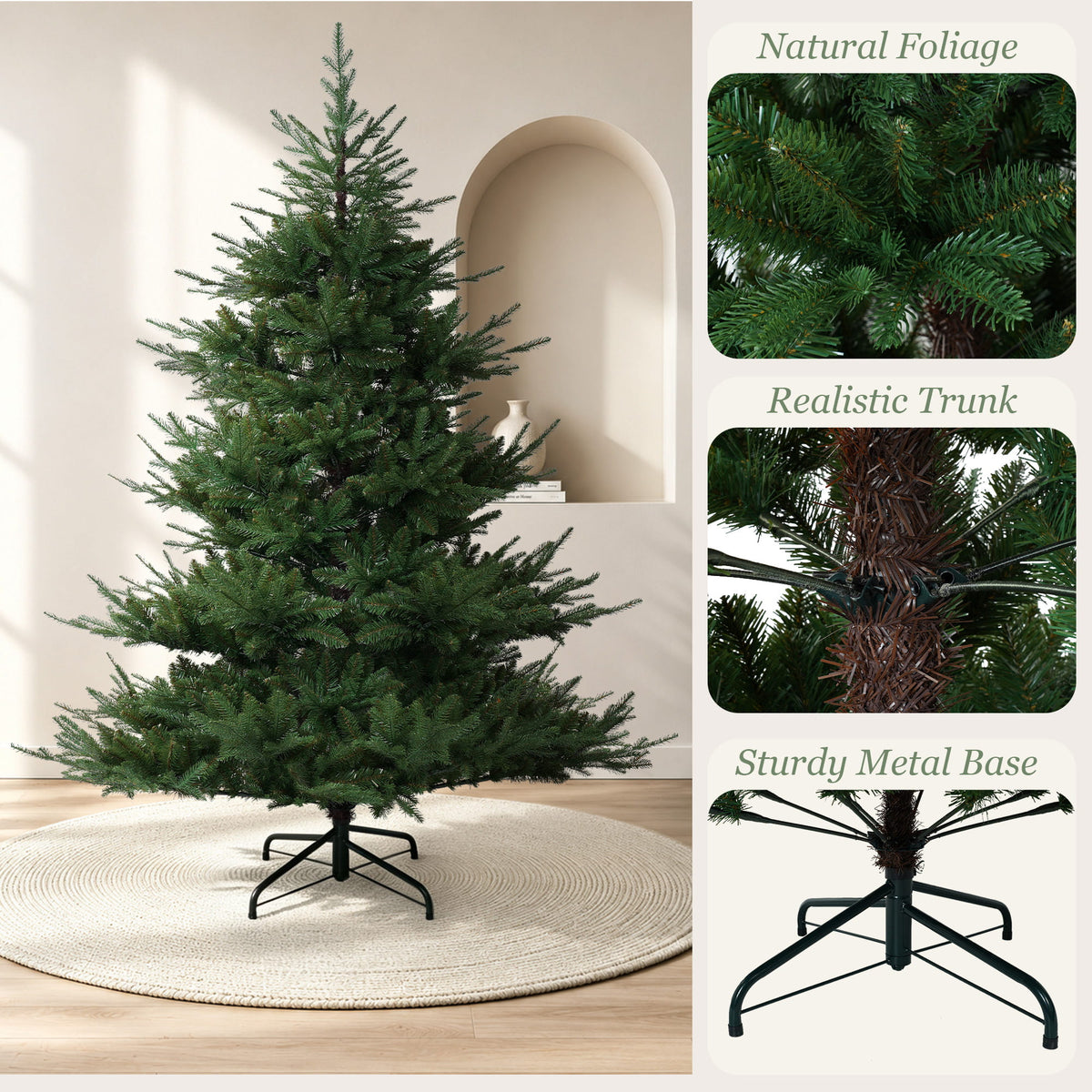 7 FT Realistic Artificial Fir Christmas Tree