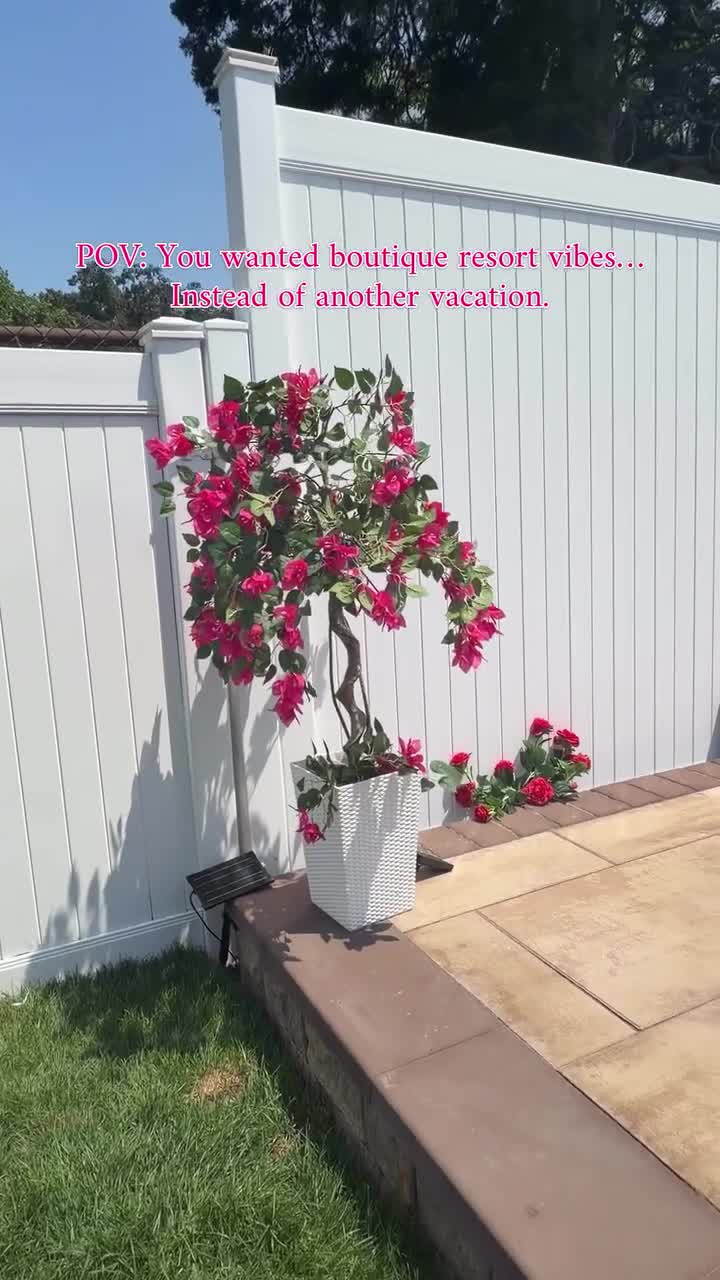 Artificial plant styled in a real home